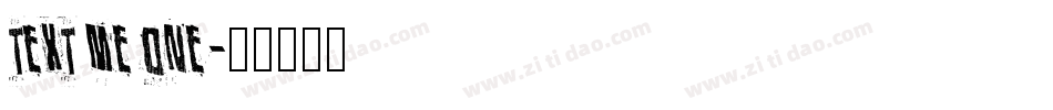 text me one字体转换